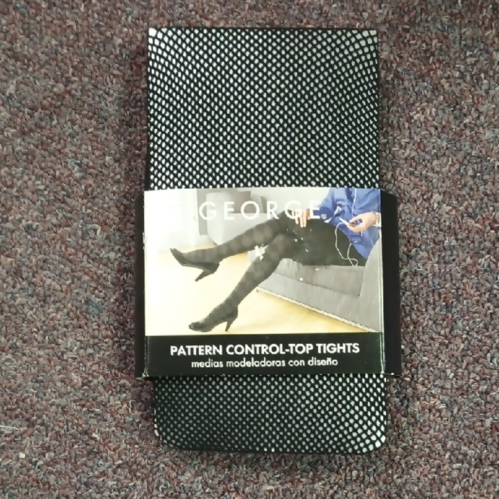 George Black Patterned Tights